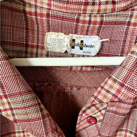 70s Vintage Marty Gutmacker Red Plaid Shacket - Picture 5 of 6
